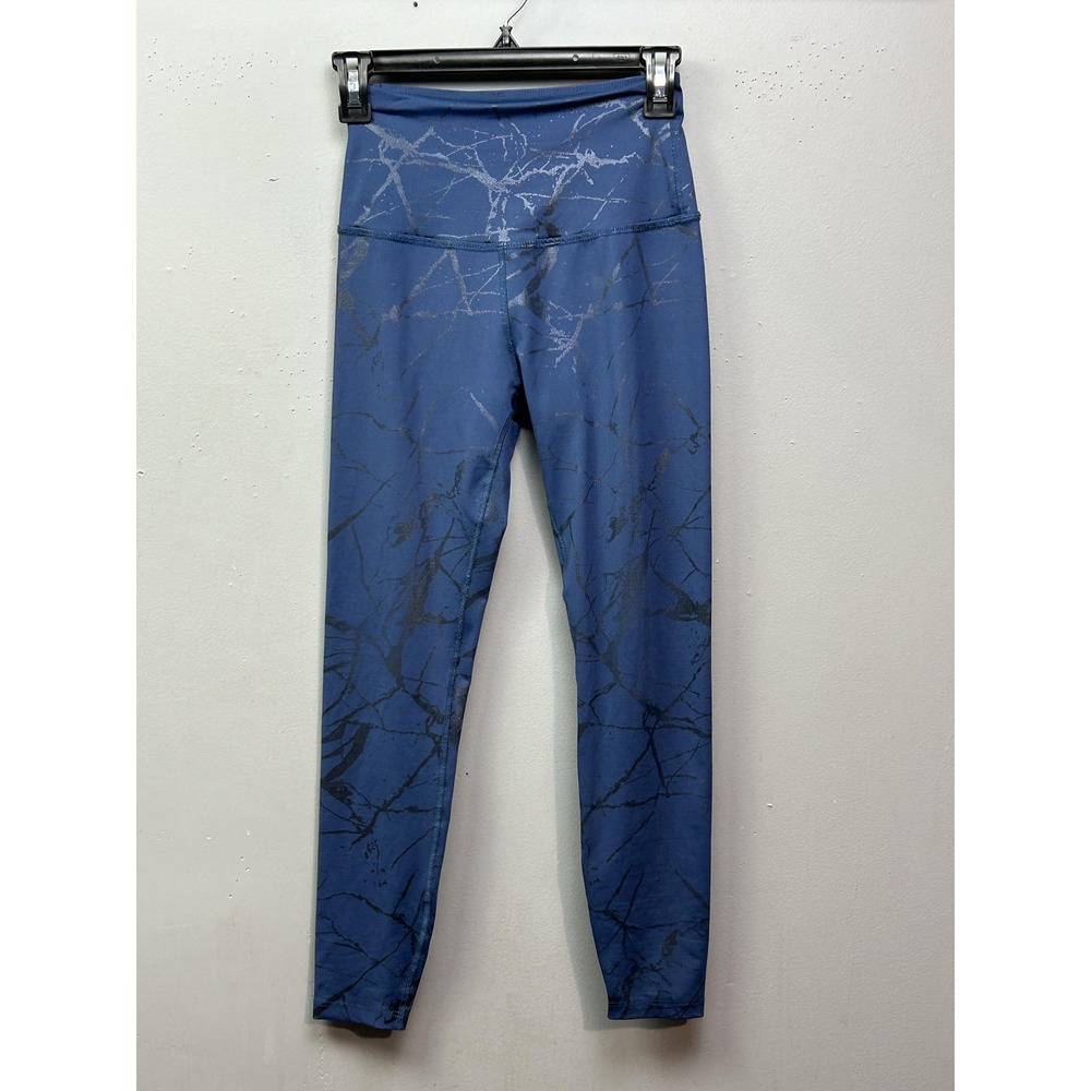 Beyond Yoga Pants Womens Small Blue Leggings Abstract Print High Waist‎ Made USA